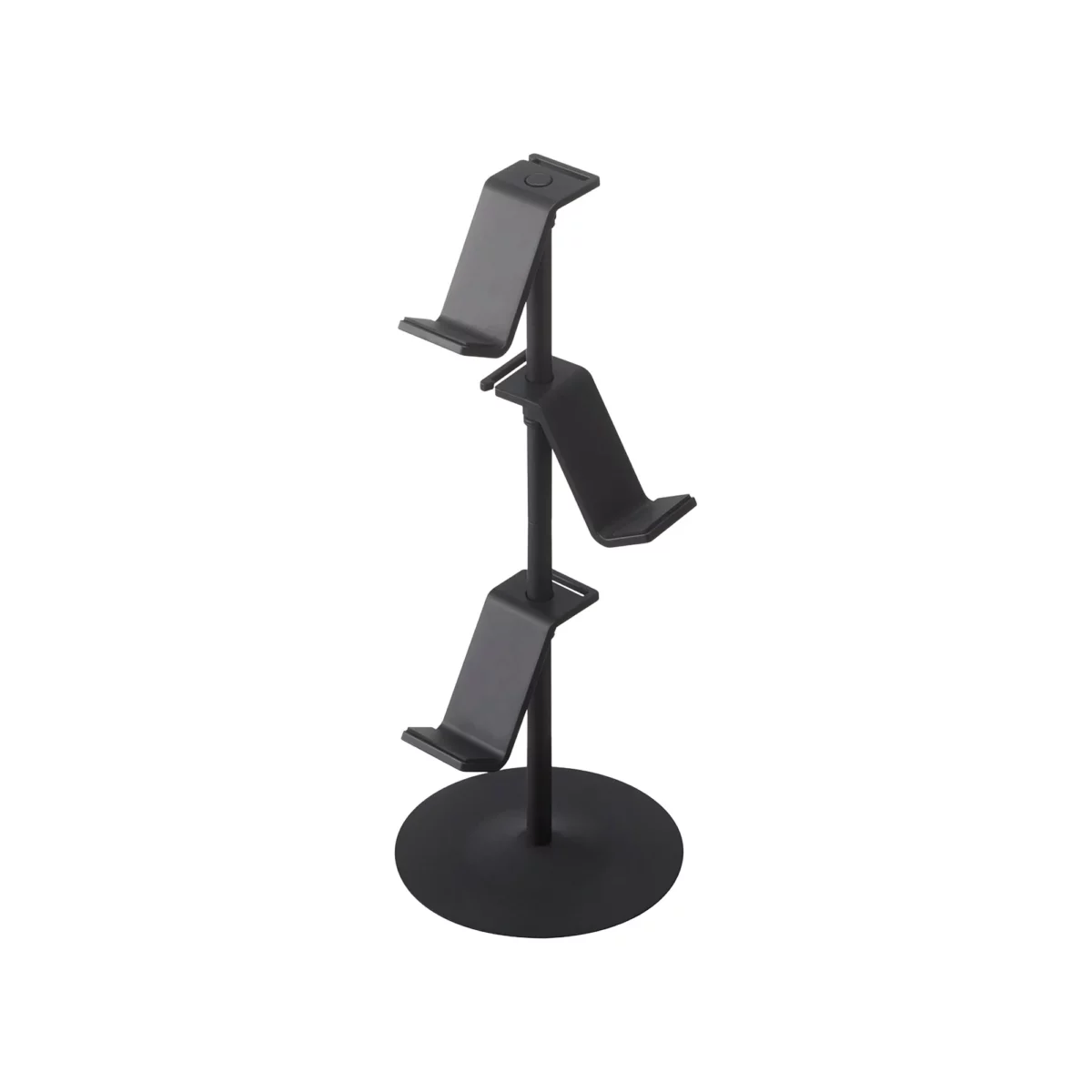 Yamazaki SMART 3-Tier Controller Stand in Black, isolated on a white background