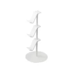 Yamazaki SMART 3-Tier Controller Stand in White, isolated on a white background