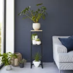 Yamazaki TOWER Decorative Shelf, Black, Detail View 2 | One Horizon