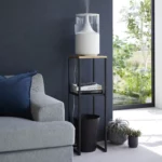 Yamazaki TOWER Decorative Shelf, Black, Detail View 3 | One Horizon