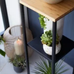 Yamazaki TOWER Decorative Shelf, Black, Detail View 7 | One Horizon
