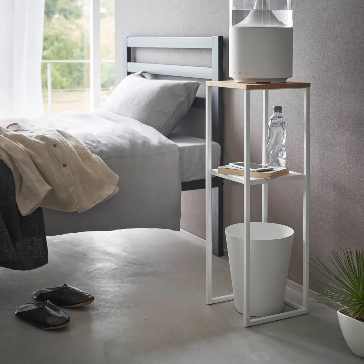 Yamazaki TOWER Decorative Shelf, White, Detail View 4 | One Horizon