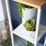 Yamazaki TOWER Decorative Shelf, White, Detail View 7 | One Horizon