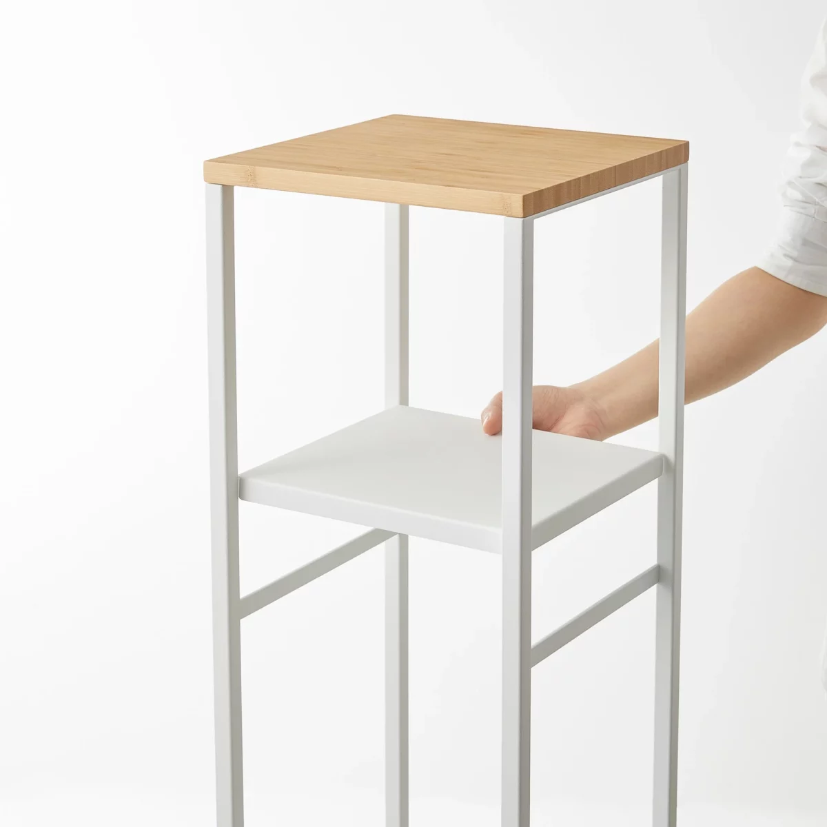 Yamazaki TOWER Decorative Shelf, White, Detail View 12 | One Horizon