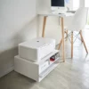 Yamazaki Druckerstation TOWER Weiss, Detailansicht 11 | One Horizon