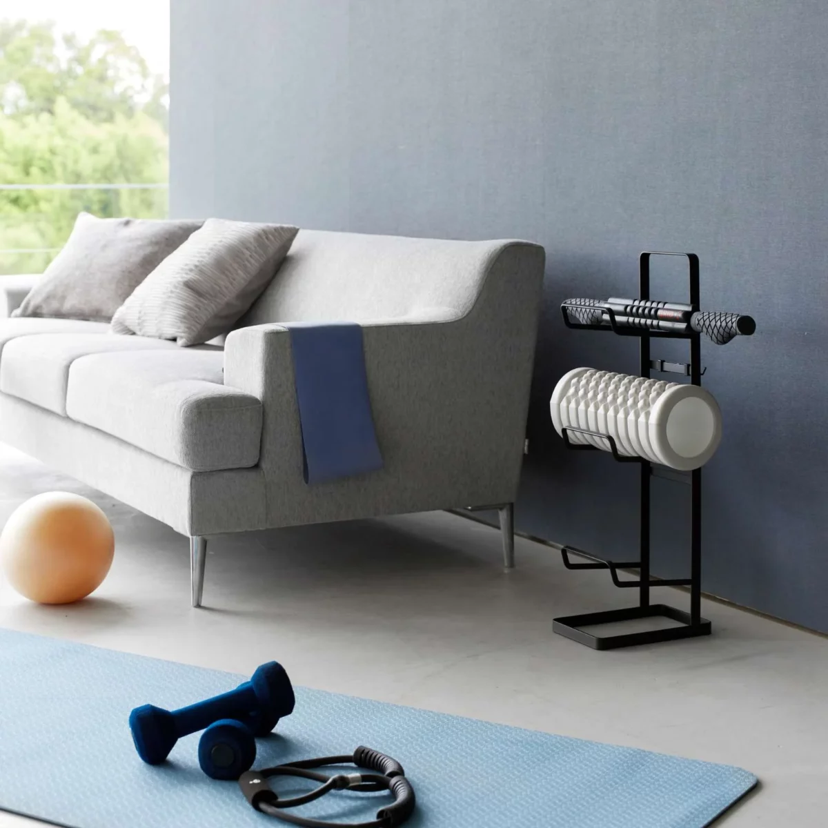Yamazaki Fitnessgeräte-Ständer TOWER Schwarz, Detailansicht 11 | One Horizon