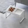 Yamazaki Futternapf-Set NOOKS mit Ständer Weiss, Detailansicht 4 | One Horizon