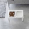 Yamazaki Futternapf-Set NOOKS mit Ständer Weiss, Detailansicht 5 | One Horizon