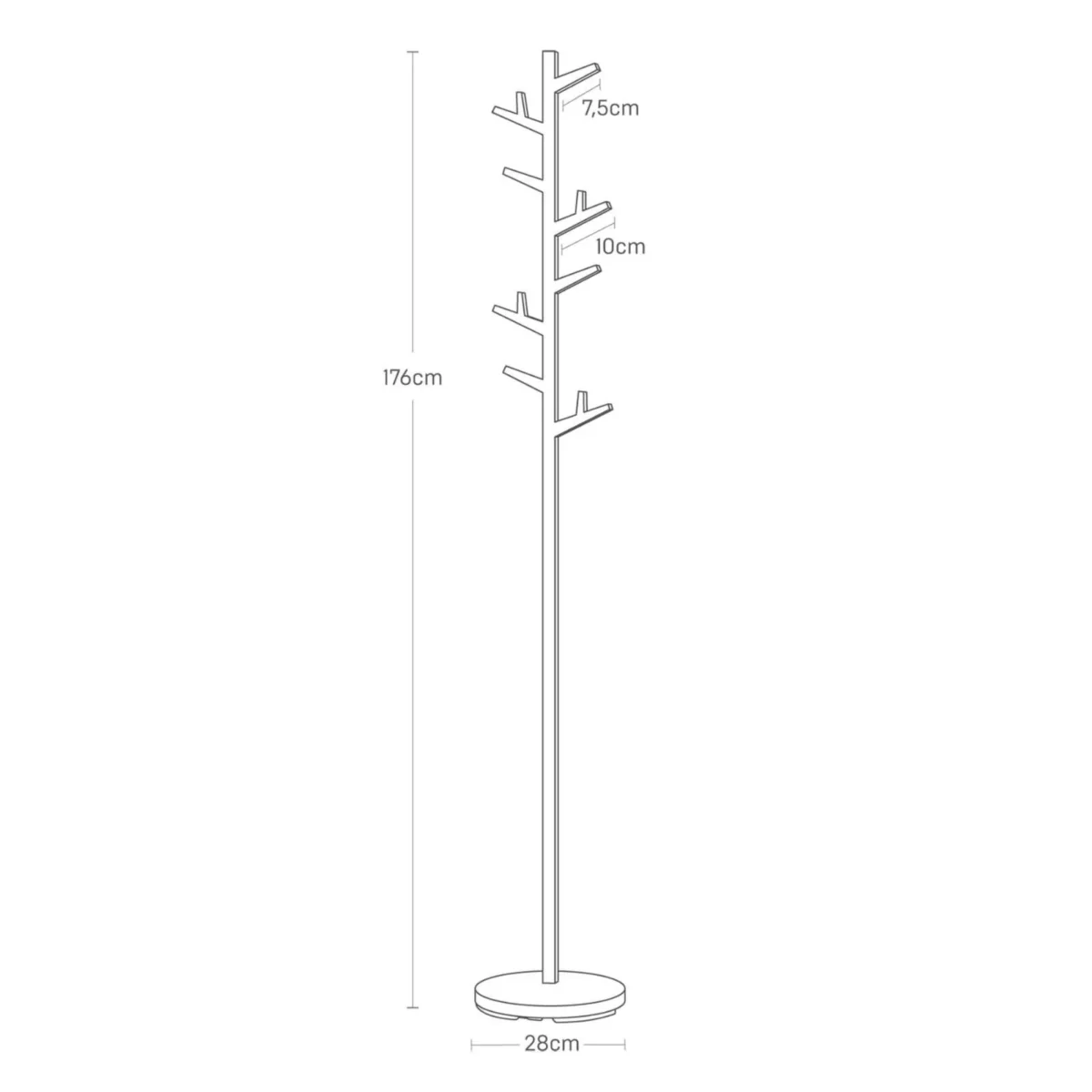 Yamazaki Garderobe BRANCH Schwarz, Detailansicht 5 | One Horizon