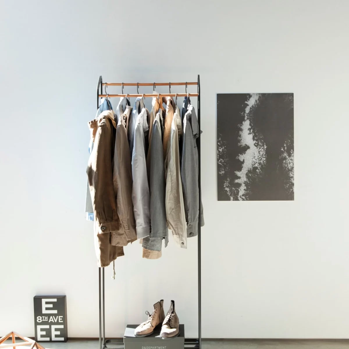 Yamazaki Garderobe mit Rollen TOWER Schwarz, Detailansicht 10 | One Horizon