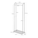 Yamazaki Garderobe mit Rollen TOWER Schwarz, Detailansicht 12 | One Horizon
