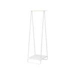 Yamazaki Garderobe TOWER mit Ablage in Weiss, leer mit unterer Ablage freigestellt