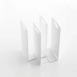 Yamazaki TOWER Towel Storage, Set of 2 in White; both pieces shown individually on a white background