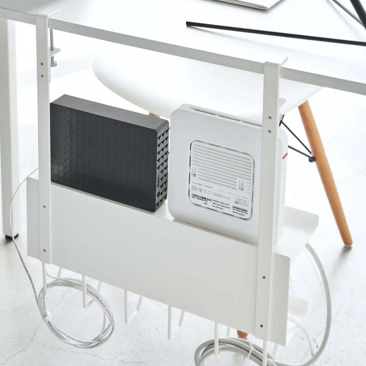 Yamazaki Kabel-Organizer SMART für den Schreibtisch Weiss, Detailansicht 8 | One Horizon