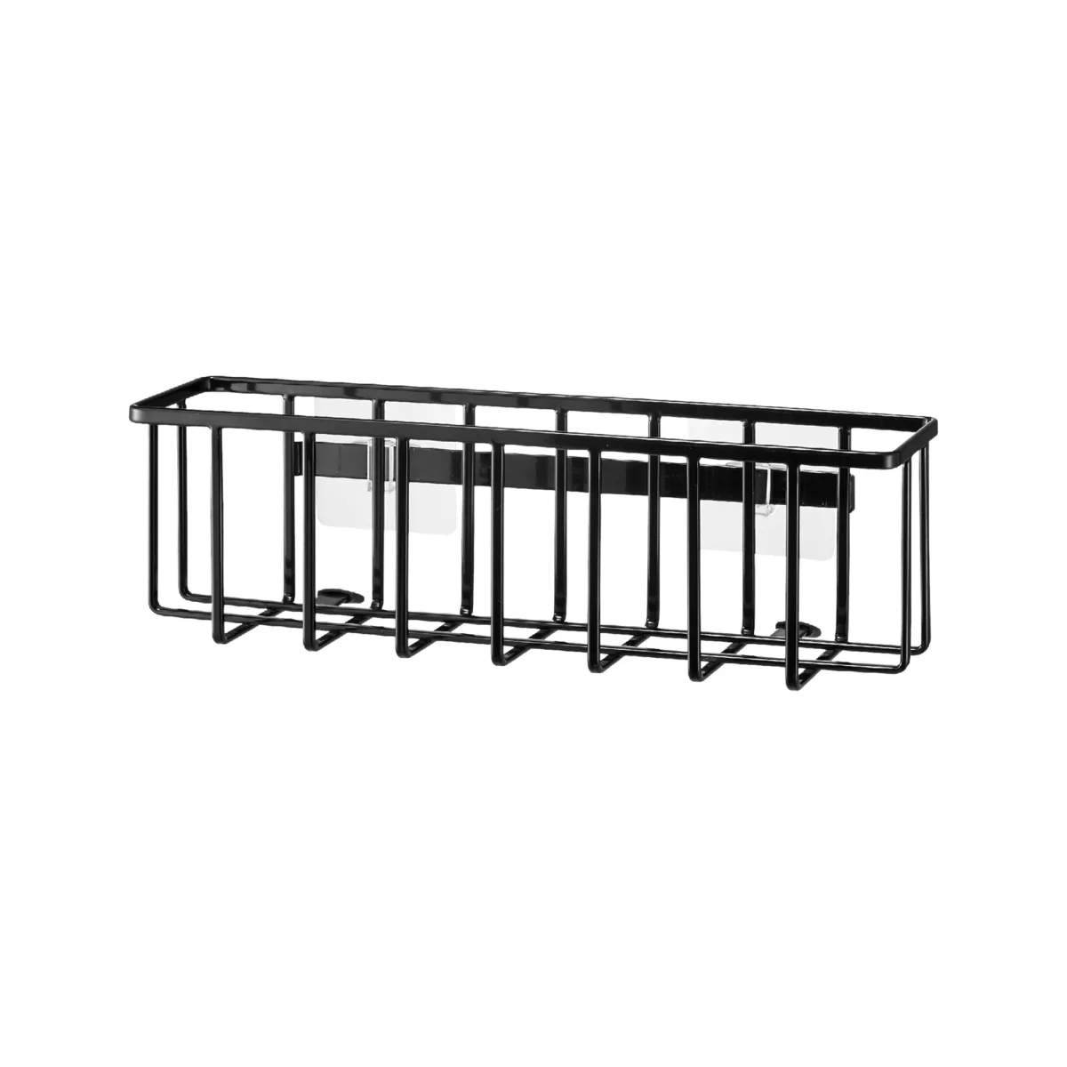 Yamazaki TOWER Film Hook multi-use basket L in black, cut out on a plain white background