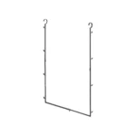 Yamazaki SMART 2-Tier Extendable Clothes Rod in Black, shown on a white background with both rods