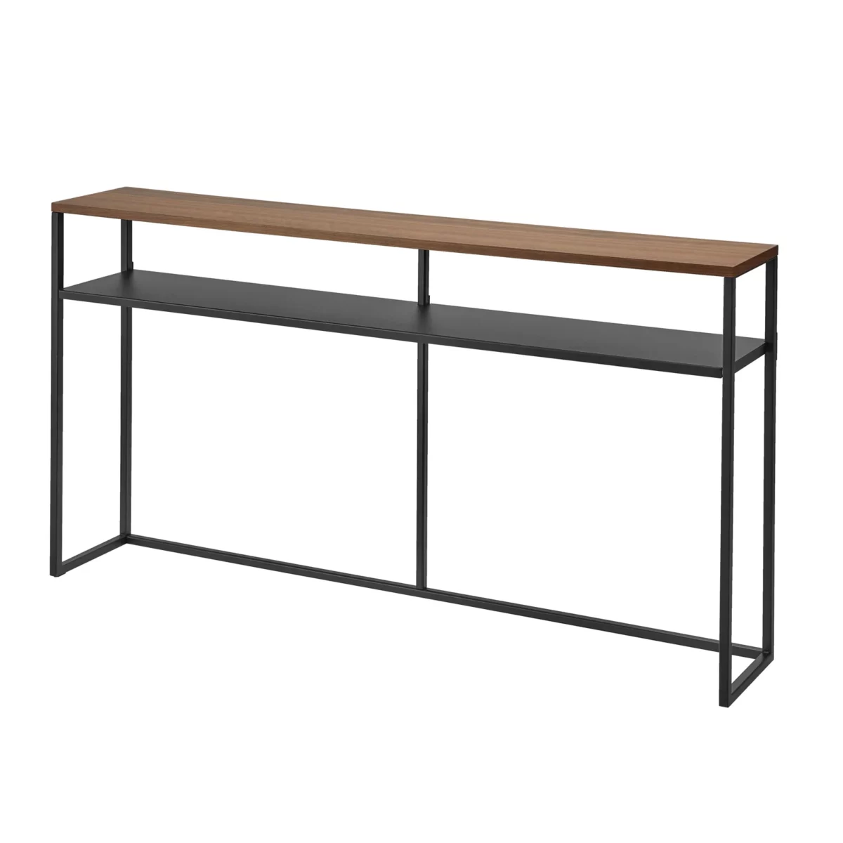 Console table with shelf TOWER Black