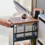 Yamazaki Küchenwagen TOWER mit Griff Schwarz, Detailansicht 10 | One Horizon