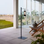 Yamazaki TOWER Height-Adjustable Lantern Stand, Black, Detail View 3 | One Horizon