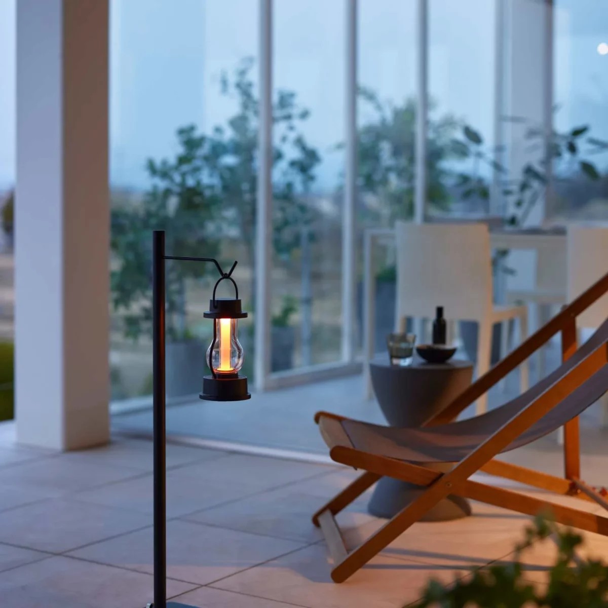Yamazaki TOWER Height-Adjustable Lantern Stand, Black, Detail View 13 | One Horizon