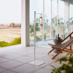 Yamazaki TOWER Height-Adjustable Lantern Stand, White, Detail View 3 | One Horizon