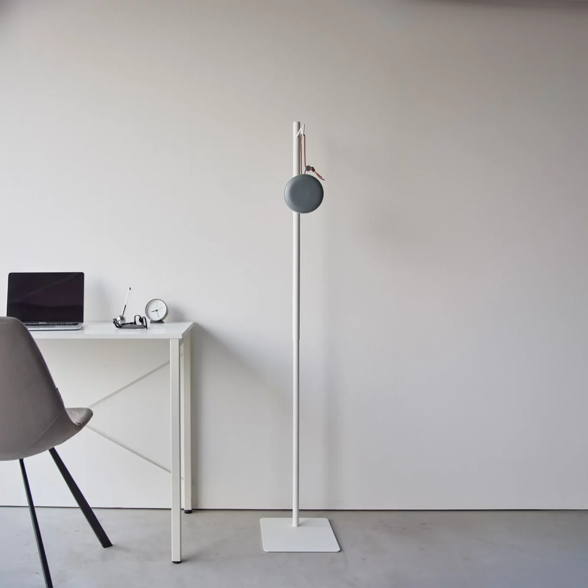 Yamazaki TOWER Height-Adjustable Lantern Stand, White, Detail View 5 | One Horizon