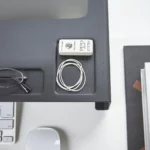 Yamazaki TOWER Monitor Stand, Black, Detail View 4 | One Horizon