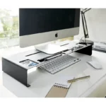 Yamazaki TOWER Monitor Stand, Black, Detail View 7 | One Horizon