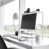 Yamazaki 2-stöckiger Monitorständer TOWER Weiss, Detailansicht 3 | One Horizon