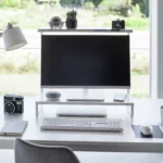 Yamazaki 2-stöckiger Monitorständer TOWER Weiss, Detailansicht 5 | One Horizon