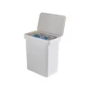 Yamazaki TOWER Airtight Trash Can with Casters, White | One Horizon