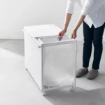 Yamazaki Mülltrenner TOWER mit 3 Fächern und Rollen Weiss, Detailansicht 12 | One Horizon