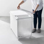 Yamazaki Mülltrenner TOWER mit 3 Fächern und Rollen Weiss, Detailansicht 13 | One Horizon