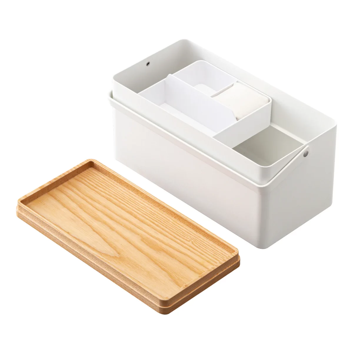 Yamazaki Sewing Box - Tower White, Detail View 2 | One Horizon