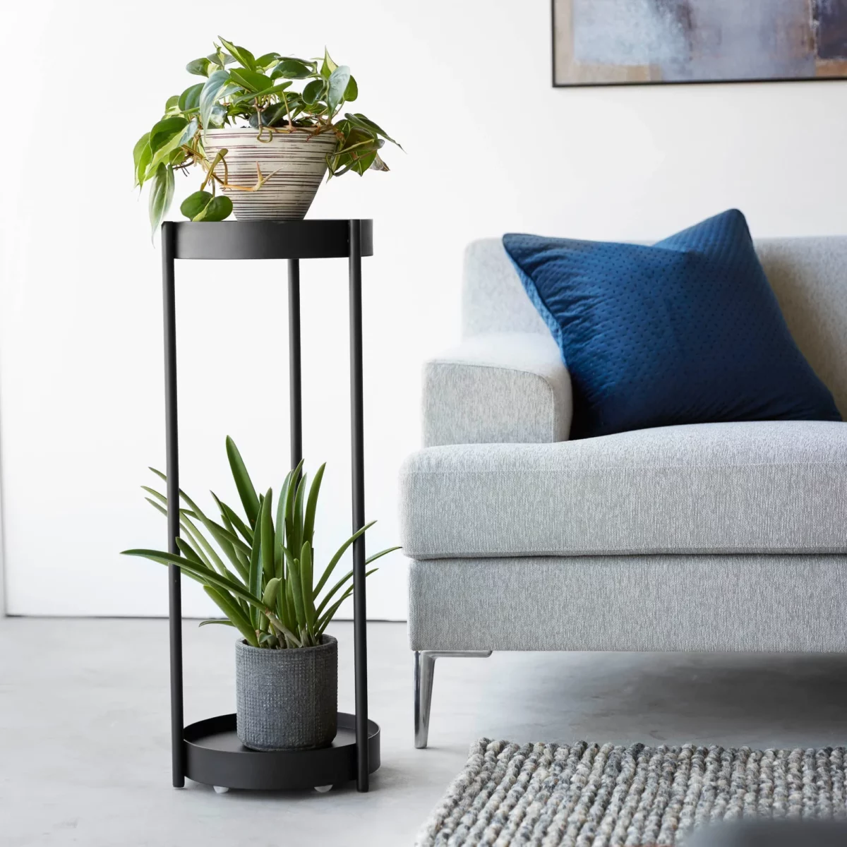 Yamazaki TOWER Plant Stand, Black, Detail View 2 | One Horizon