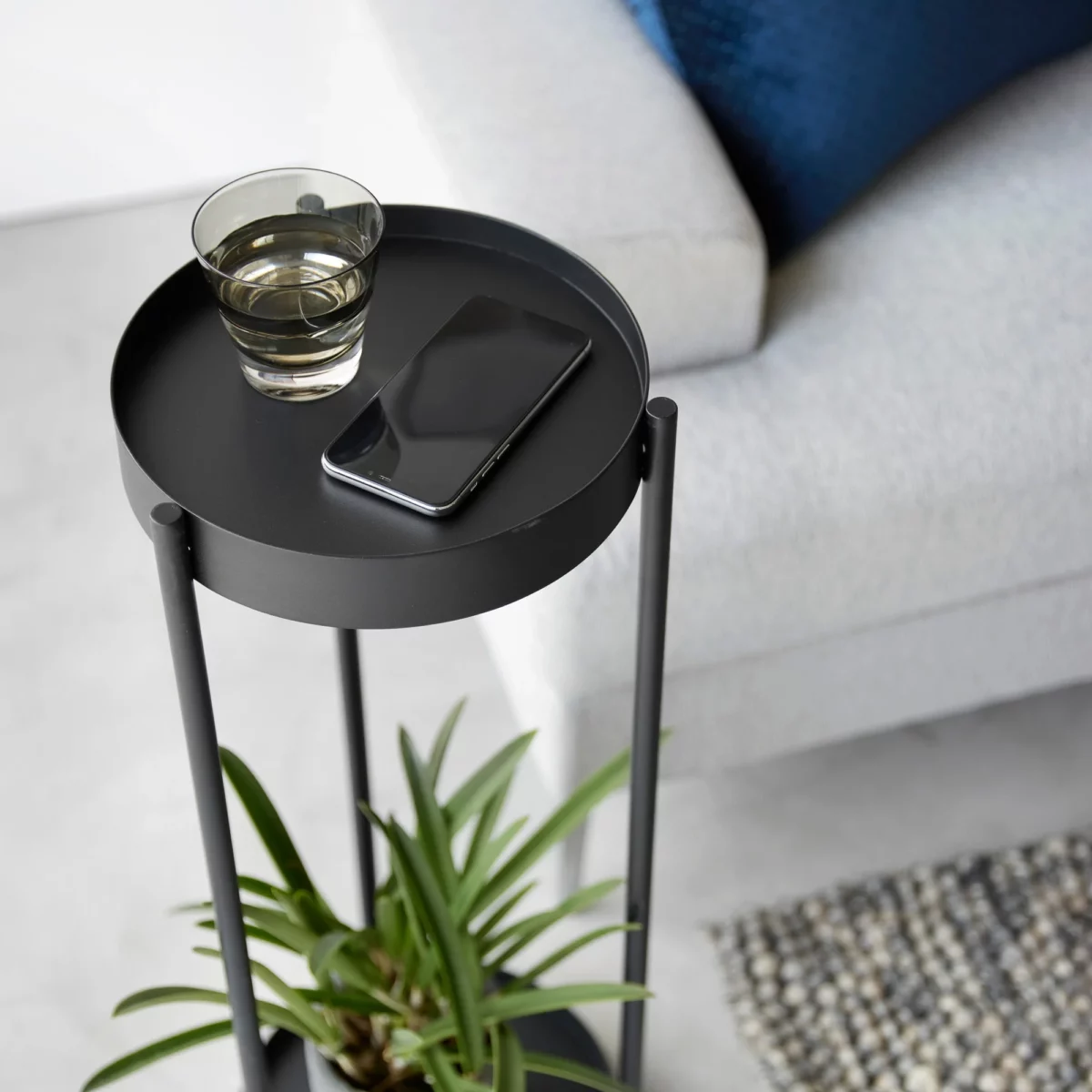 Yamazaki TOWER Plant Stand, Black, Detail View 3 | One Horizon