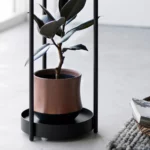 Yamazaki TOWER Plant Stand, Black, Detail View 6 | One Horizon
