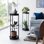Yamazaki TOWER Plant Stand, Black, Detail View 8 | One Horizon