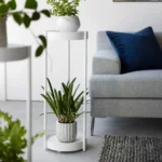 Yamazaki TOWER Plant Stand, White, Detail View 11 | One Horizon