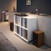 Yamazaki Schallplatten-Regal mit Rollen TOWER Weiss, Detailansicht 7 | One Horizon