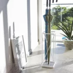 Yamazaki Umbrella Stand with 9 Compartments, White, Detail View 2 | One Horizon
