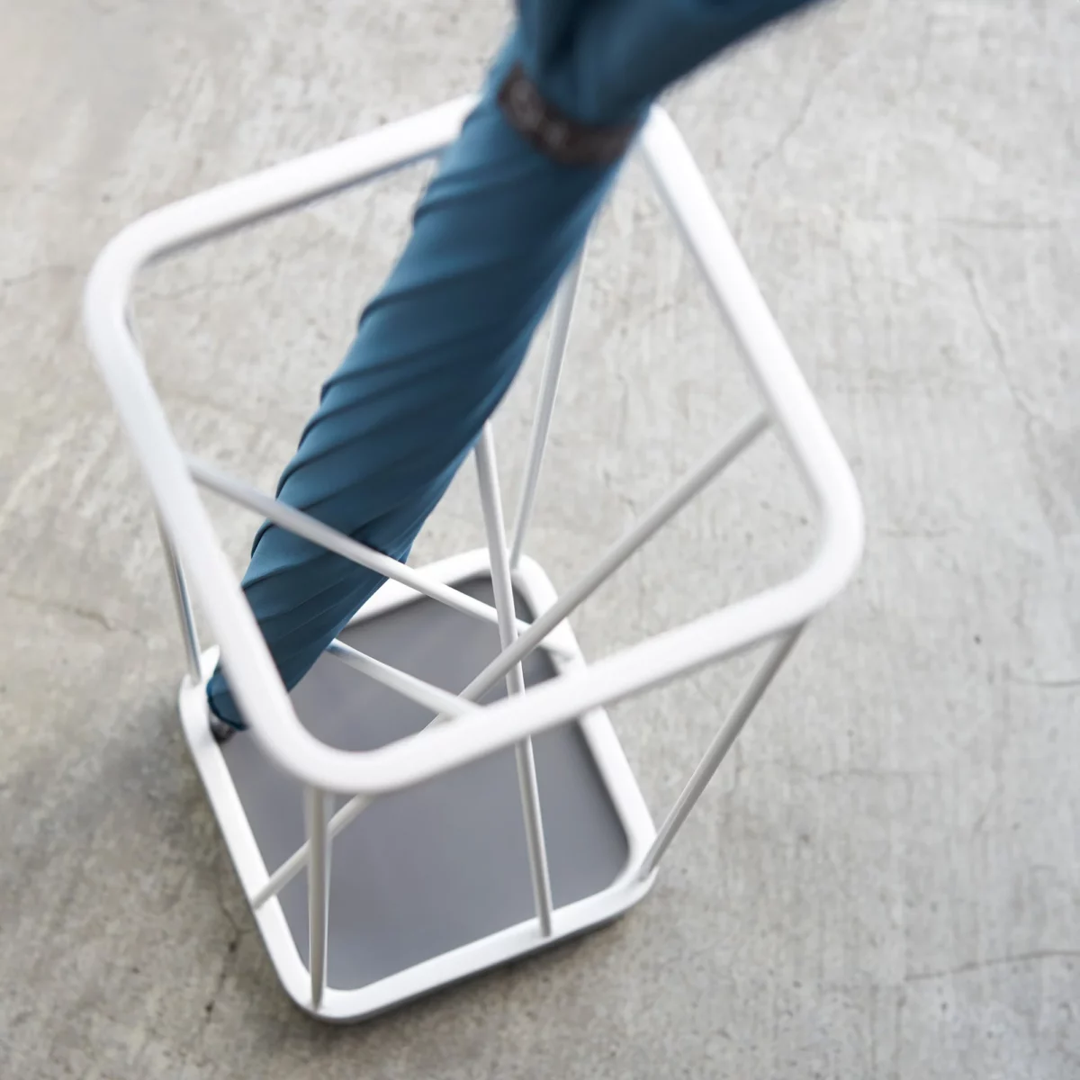 Yamazaki Umbrella Stand with 9 Compartments, White, Detail View 4 | One Horizon