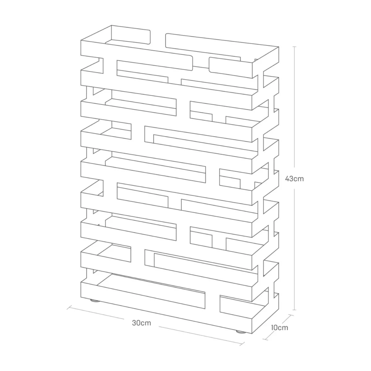 Yamazaki Schirmständer BRICK breit Schwarz, Detailansicht 9 | One Horizon