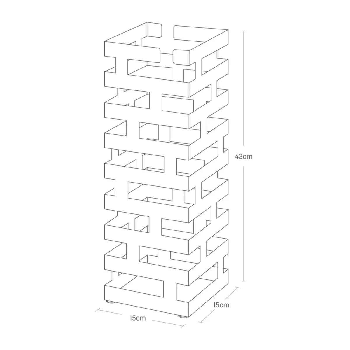 Yamazaki Schirmständer BRICK schmal Schwarz, Detailansicht 9 | One Horizon