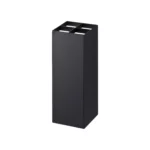 Porte-parapluies Yamazaki SMART d'angle, noir, espace libre en haut, quatre compartiments visibles