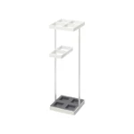 Yamazaki TOWER Narrow Umbrella Stand in White, shown on its own against a white background