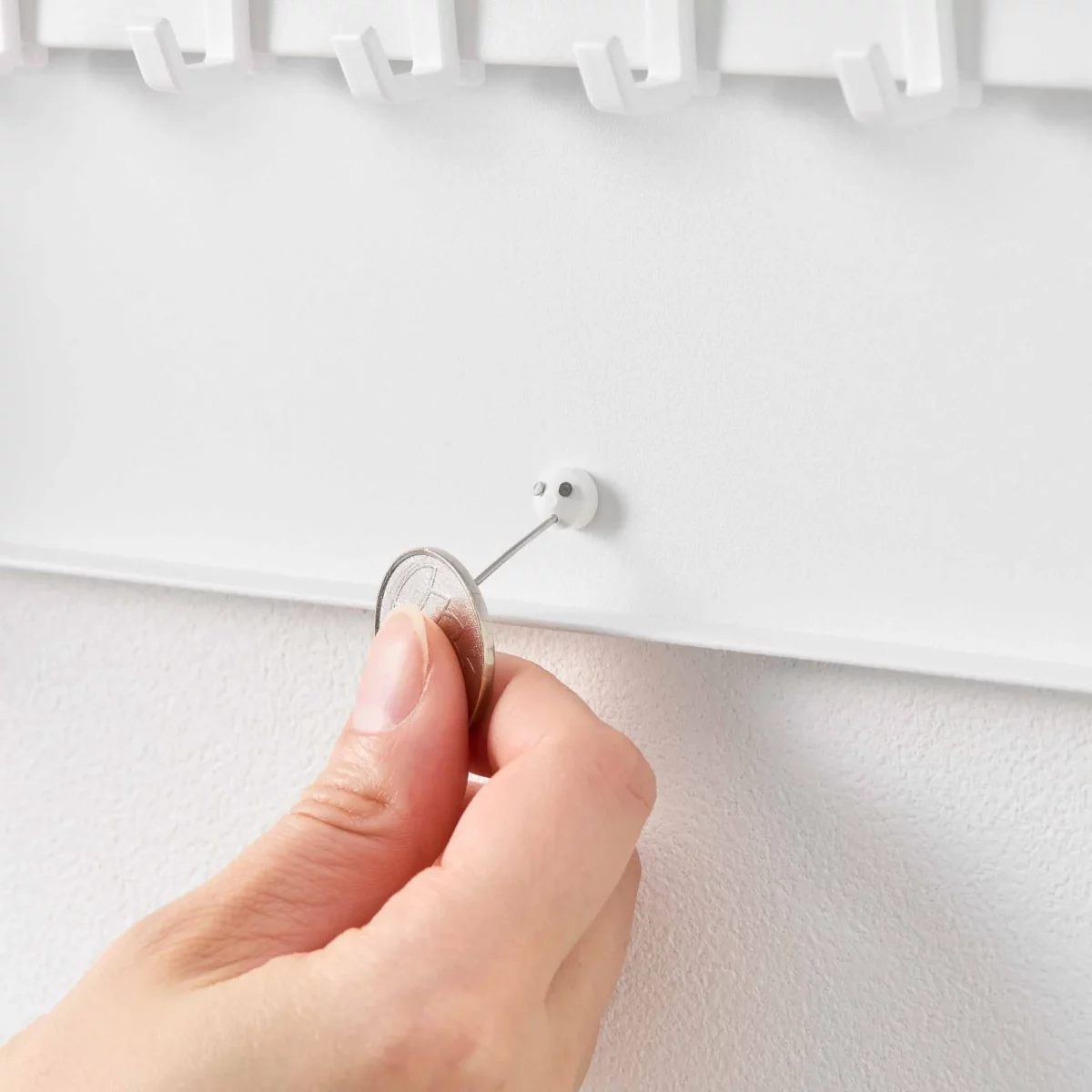Yamazaki TOWER Wide Key Cabinet in White; mount on the wall using the included wall anchor