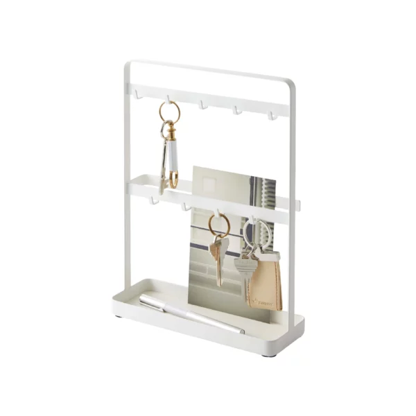 SMART Key Holder with Tray - White