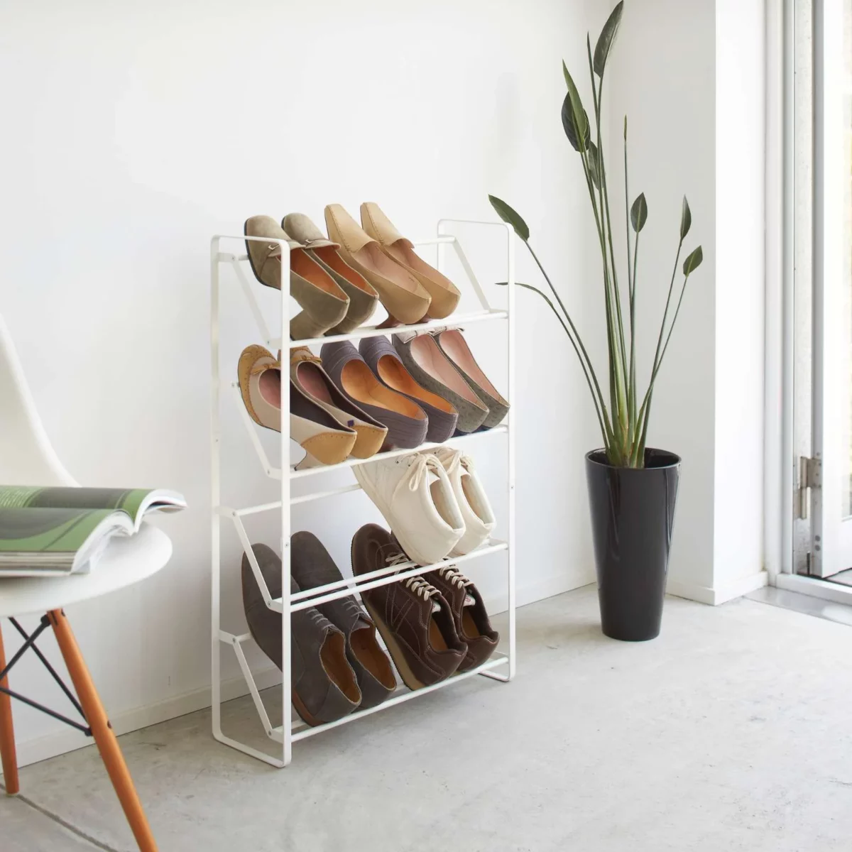Yamazaki Schuhregal FRAME 4 Ebenen Weiss, Detailansicht 2 | One Horizon
