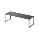 Yamazaki FRAME Shoe Rack for the Shoe Cabinet in Black, shown empty on a white background